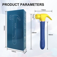 Hammerförmiger Saugvibrator mit 7/10 Frequenzen 100% Wasserdicht USB-Aufladbar Latexfrei für Weibliche Masturbation