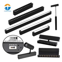 Éclairage sur rail magnétique LED 220V, 3 températures de couleur réglables, projecteur linéaire intelligent à intensité variable, en aluminium moderne, CRI 90 élevé, pour hôtel