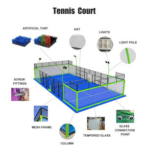 Custom Tennis Court Artificial Grass Outdoor Sports Padel Golf Baseball field playground Course Multi-color Synthetic Grass Lawn - Product Image 6