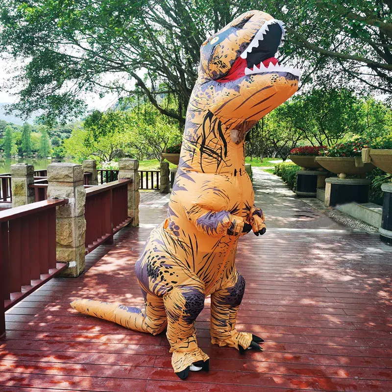 Halloween mascotte disfraz de dinosaurio inflable T REX trex adult dinosaur Costume mascot inflated dino inflatable