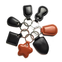 Porte-clés intelligent en cuir PU de luxe, anti-RFID, 125KHz 13.56MHz, avec puce TK4100 F08, pour accès aux portes, vente en gros, directement de l'usine