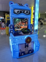 Machine de jeu de course automobile pour enfants à monnayeur avec volant et éclairage LED pour aires de jeux et centres commerciaux