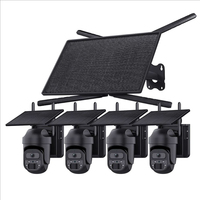 Kit caméra solaire 3MP WiFi 4G LTE à faible consommation, vision nocturne HD pour surveillance extérieure