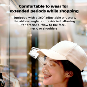 USB 충전 핸즈프리 미니 개인용 팬, 충전식 휴대용 속도 조절 가능 클립형 팬, 야외 스포츠 여행용 - Product Image 5