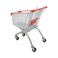 Chariot dépliant de supermarché bon marché SXD-100A durable avec le petit prix 4 roues de chariot à provisions en métal de chaise de bébé