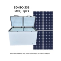 Congélateur coffre solaire 358L 24V DC pour usage domestique, camping-car, voiture et commercial