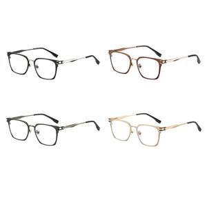 87335 Montures de lunettes optiques en métal pour hommes, rectangulaires, monture complète, protection anti-lumière bleue, origine Taizhou - Product Image 4