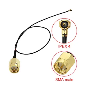 10cm IPEX4 MHF4 to SMA male RG0.81 Extension Cord Cable Pigtail Connector Antenna Cable For M.2 4G LTE 5G Modems