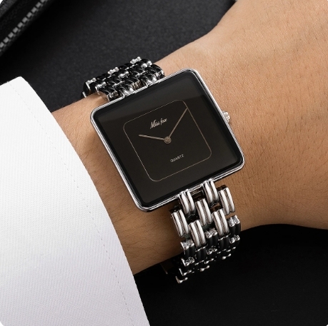 Missfox 2177 - Minimalist Business High-End Gold Square Quartz Watch