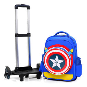 Tas Sekolah Kartun Lucu 2 in 1 untuk Anak Sekolah Dasar, Tas Sekolah Troli 2 Roda - Product Image 2