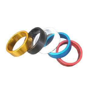 Entretoises de casque de vélo en aluminium 10 mm noir rouge bleu jaune vert pour réparation et remplacement de VTT - Product Image 1