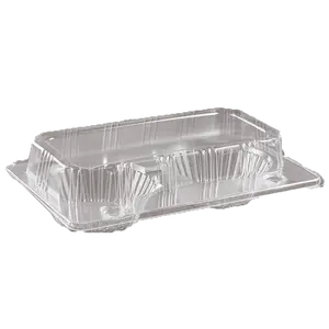 小売ブリスターエッグタルトボックスケーキ包装ボックス透明クラムシェルプラスチック使い捨て食品ケーキ容器OEM & ODMHcクリア