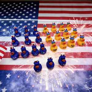 Explosions 250 Anniversary Independence Day Children's Plastic <b>Bath</b> Toy Squeeze-sounding Patriotic Duck Role-playing Water Play - Product Image 2