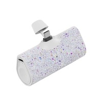 Batterie externe diamantée brillante, mini 5000 mAh, chargement rapide 12W, incrustation de diamants en résine, chargeur haute qualité, best-seller