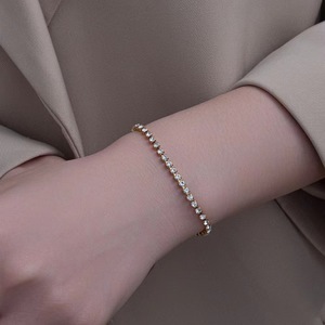Pulsera de Moda para Mujer, de Acero Inoxidable, con Dijes Dorados y Diamantes, Venta al Por Mayor - Product Image 5