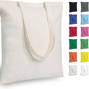 Custom Cotton <b>Tote</b> <b>Bags</b> with Two Long Handles Reusable <b>Canvas</b> for Shopping Grocery & DIY Gift <b>Bags</b> - Product Image 3