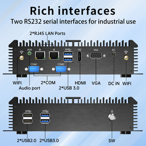 OEMミニコンピュータI7 550000U I5 5005U I3 4200U <span class=keywords><strong>2</strong></span> * COMファンレスインダストリアルミニPC VGA + HD 8GB <span class=keywords><strong>DDR3</strong></span> RAM 256G SSD - Product Image 4