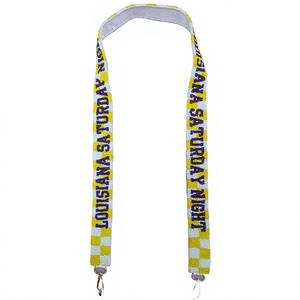 Correa de Bolso Ajustable de Algodón de Alta Calidad BRUSLY, Letras Personalizadas con Cuentas, Regalo Perfecto para el Espíritu Escolar, Bordado para Niñas - Product Image 3
