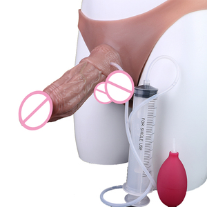 Vente chaude Solide Gode Pantalon Masturbation <span class=keywords><strong>Lesbienne</strong></span> Masseur Vagin avec Fonction Éjaculante Liquide Silicone Porter Pantalon Sex Toys - Product Image 1
