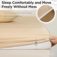 Drap de lit de luxe OEM OEM pur bambou 100% drap de lit Queen Size draps de lit Lyocell lit poches profondes ensemble de literie