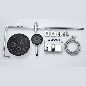 Hm-Juego de ducha de lujo, mezclador de ducha redondo cromado, frío y caliente, fácil de instalar - Product Image 2