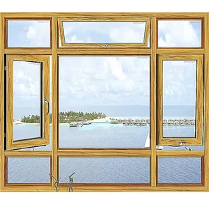 Fuson Thermal Break Aluminum Windows Double Glazing French Window Triple Glazed Casement House Windows