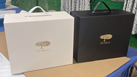 Boîte cadeau rigide personnalisée de luxe, grande, écologique, biodégradable, recyclable, avec laminage mat, noir mat, fermeture magnétique, pliable