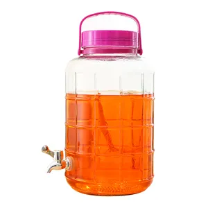 发酵罐复古罐密封玻璃酒瓶，带水龙头玻璃1L 2L厨房食品储存瓶和罐子2-3l