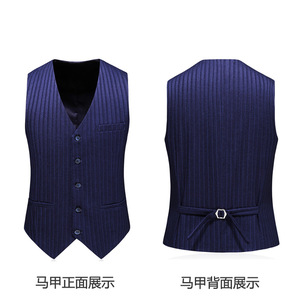 <span class=keywords><strong>Traje</strong></span> <span class=keywords><strong>Azul</strong></span> <span class=keywords><strong>Marino</strong></span> para Hombre, <span class=keywords><strong>Traje</strong></span> Casual de Negocios de <span class=keywords><strong>Tres</strong></span> <span class=keywords><strong>Piezas</strong></span>, <span class=keywords><strong>Traje</strong></span> de Novio para Boda - Product Image 3
