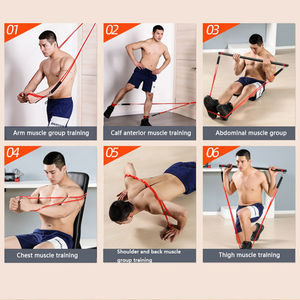 Ensemble de bandes de résistance ZJFIT avec tiges de Pilates avec sac à main Fitness Pilates pour hommes et femmes musculation - Product Image 3