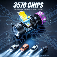 LELANPU Mini projecteur bi-LED H4, ampoule de phare avant super lumineuse 12V, phare de voiture Canbus, étanche IP67, OEM ODM