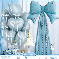 Nouvel ensemble de ballons en aluminium en forme de nœud cerise de 18 pouces pour la vente en gros, kits de ballons mignons en forme de nœud pour la décoration murale de fête d'anniversaire et de vacances