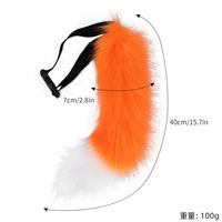 Vente en gros de queue de faux renard queue de sétaire en peluche pour accessoires de décoration queue d'animal