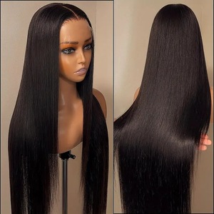 Perruques lisses MEILASI avec dentelle <span class=keywords><strong>frontale</strong></span> pour femmes noires, perruque <span class=keywords><strong>frontale</strong></span> HD transparente 13x4 avec cheveux naturels de bébé pour femme noire - Product Image 1