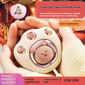 Cartoon Cat Claw USB <strong>Rechargeable</strong> <strong>Hand</strong> <strong>Warmer</strong> Overheat Protection Portable PTC Mini for Baby Pet Household use Winter for - Product Image 5