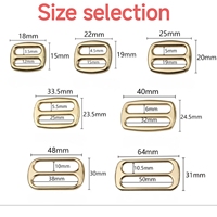 Boucle Tri-Glide en métal, boucle coulissante à verrouillage pour ceinture, ajusteur de longueur pour sac à main, accessoire de quincaillerie pour bagages et vêtements