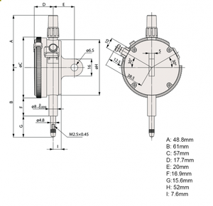 Indicador de Carátula Mitutoyo Serie 2113, Modelos 2113A-10 y 2113AB-10 - Product Image 4
