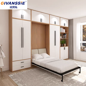 Cama Murphy Moderna con Diseño Oculto en la Pared, Ahorra Espacio, Plegable, Modular, con Almacenamiento, Tamaños Personalizables, <span class=keywords><strong>Muebles</strong></span> para el Hogar - Product Image 2