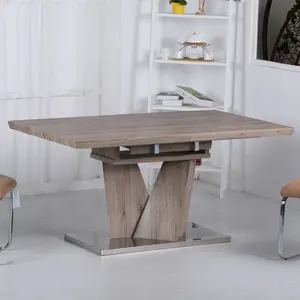 中国现代现代家居家具可伸缩中密度纤维板木制餐桌