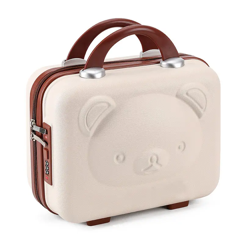 Hộp đựng mỹ phẩm cầm tay 14 inch nhỏ Hoạt Hình Gấu Mini Vali bán buôn hộp lưu trữ hành lý