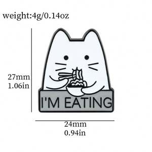 Lindo animal gato superventas clásico dibujos animados anime monstruo Metal artesanía insignia ropa solapa alfileres bolsas accesorios esmalte alfileres - Product Image 5