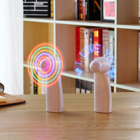 Mini ventilateur LED coloré lumineux, personnalisable, cadeau promotionnel, ventilateur portable à main