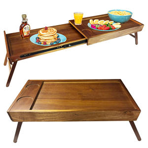 Table de <span class=keywords><strong>lit</strong></span> pliable classique en bambou pour <span class=keywords><strong>manger</strong></span> sur le canapé, table de petit-déjeuner peu encombrante - Prête à offrir - Product Image 1