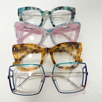Montures de lunettes en acétate à bas prix, transparentes, vente chaude, montures de lunettes œil de chat, protection des yeux, lunettes optiques, livraison rapide