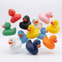 Jouets de bain personnalisés en caoutchouc de 3 pouces pour bébés, avec motifs imprimés, jouets de baignoire en forme de canard pour enfants, en vrac, mini, petits, en plastique