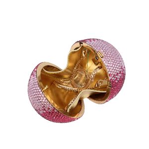 Aimiqi Apple <strong>Peach</strong> Diamond Luxury Fashion Evening <strong>Clutch</strong> <strong>Bag</strong> for Women Waterproof Adjustable Strap Polyester Lining New - Product Image 2