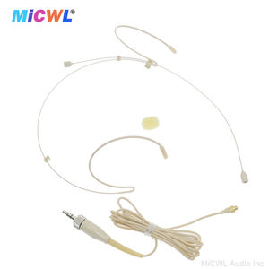 Cable desmontable con micrófono de doble oreja para G2 G3 G4 ULXD4 QLXD SLXD PGXD AD4D SLX ACT ATW Cable separable 6 enchufes Beige - Product Image 3