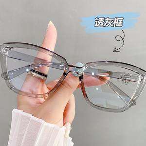 Lunettes de soleil anti-lumière bleue œil de chat tendance pour femmes, monture PC légère UV400, sans correction - Product Image 2