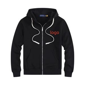 Paul homens para POLO jaqueta inverno veludo para pônei com capuz RL Cardigan camisola bordada solta tamanho grande padrão sólido longo - Product Image 3