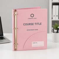Porte-documents de formation personnalisé format A4 avec organiseur à 3 anneaux, intercalaires et pages de recharge pour la formation en entreprise, les ventes et l'école